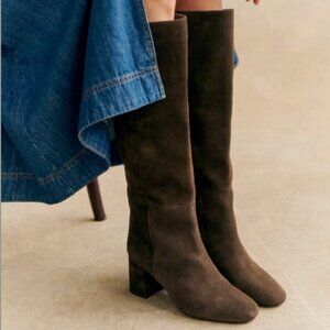 Sezane Theodora Boots in Taupe Size US 8 Fr 39